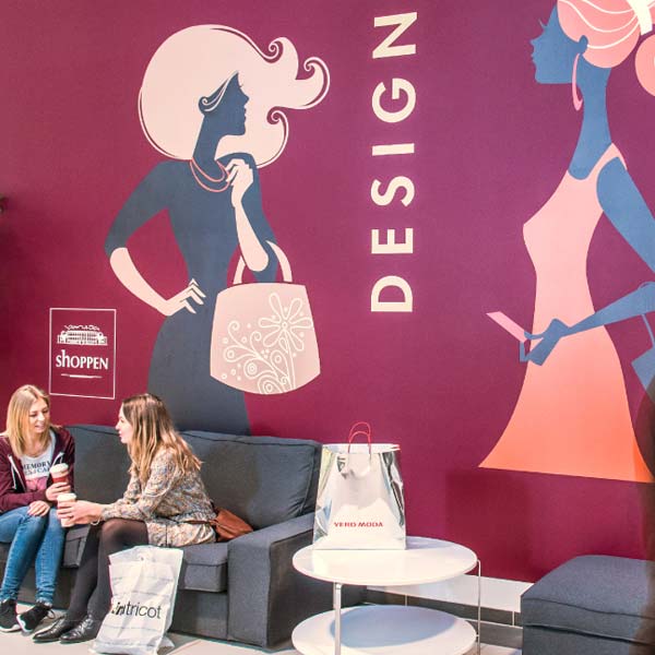 semios markedsføring - shoppen aalborg, designlinie, identitet